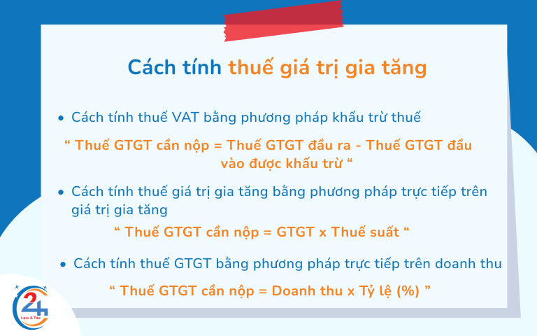 Cách tính thuế VAT