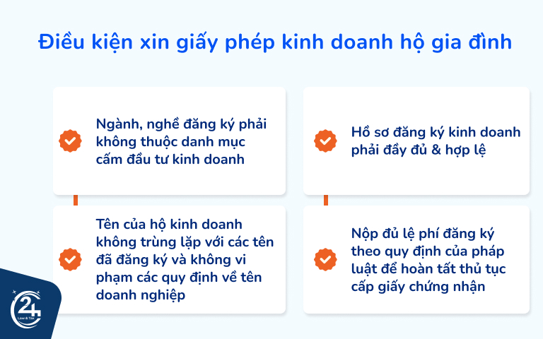 điều kiện xin giấy phép kinh doanh hộ gia đình