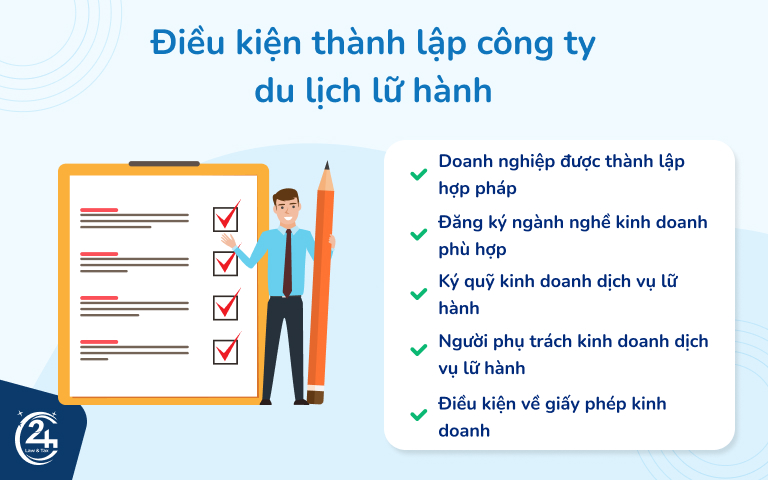 điều kiện thành lập công ty du lịch