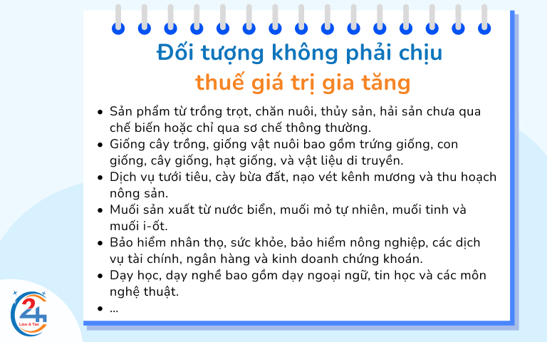 Đối tượng không chịu thuế giá trị gia tăng