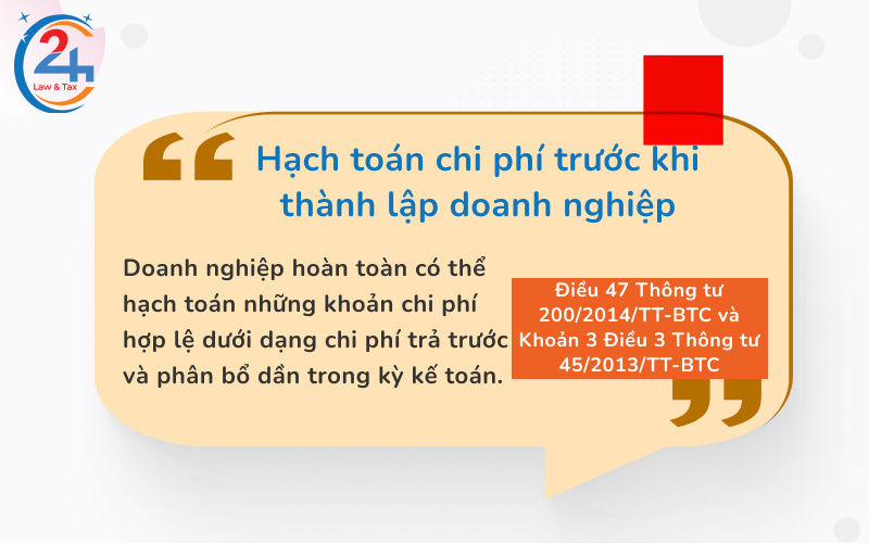 Các chi phí phát sinh trước khi thành lập doanh nghiệp 3 hạch toán chi phí trước khi thành lập doanh nghiệp