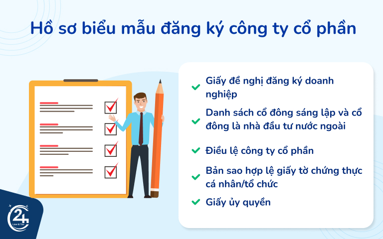 Mẫu hồ sơ thành lập công ty cổ phần mới nhất hiện nay 1 Hồ sơ biểu mẫu đăng ký công ty cổ phần