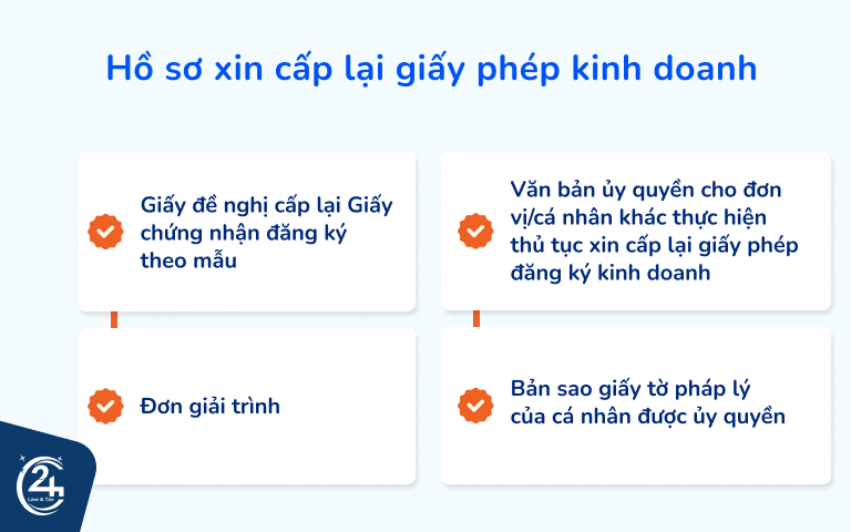 hồ sơ xin cấp lại giấy phép kinh doanh