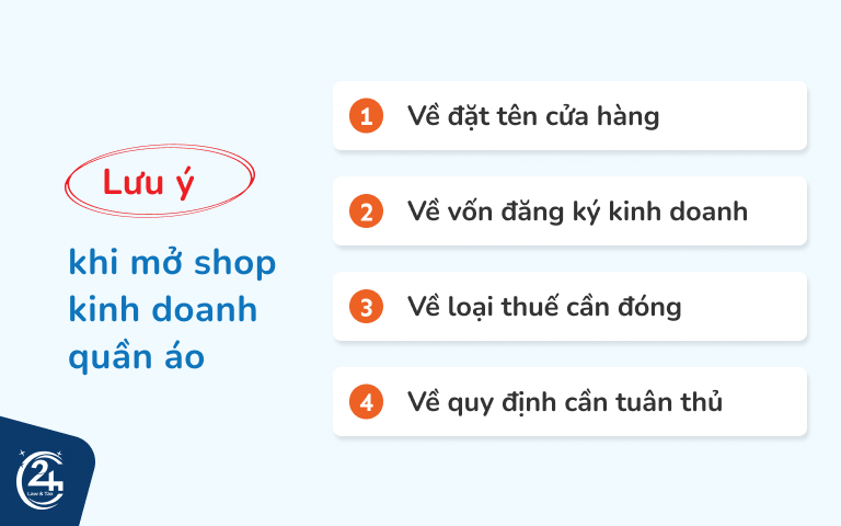 lưu ý khi mở shop quần áo