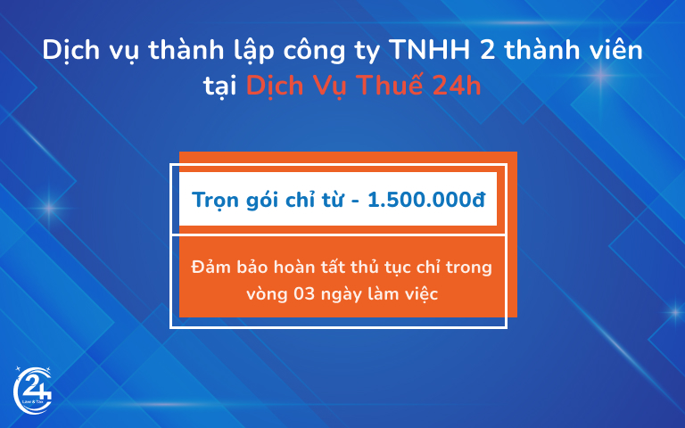 dịch vụ thành lập công ty TNHH 2 thành viên