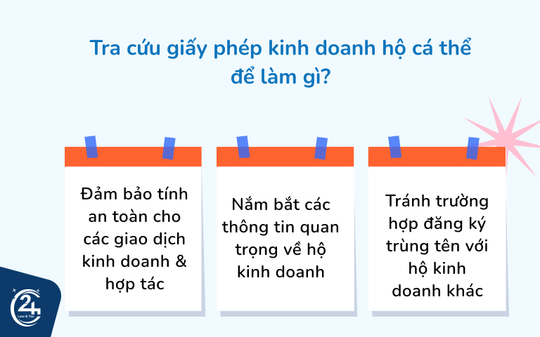 tra cứu giấy phép kinh doanh hộ cá thể để làm gì?