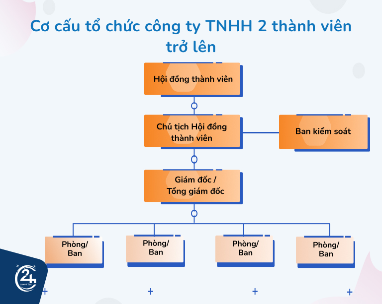 Cơ cấu tổ chức công ty TNHH 2 thành viên trở lên