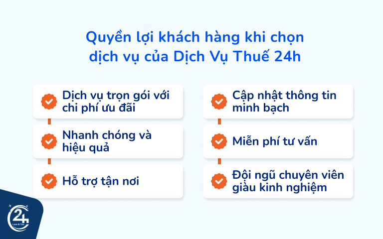 quyền lợi khách hàng khi chọn dịch vụ hỗ trợ kê khai thuế