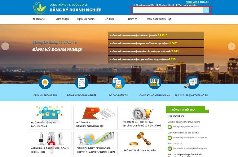 tra cứu giấy phép kinh doanh online